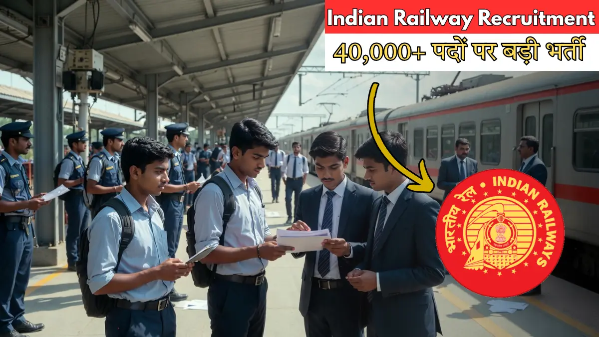 Indian Railway Recruitment: 40,000+ पदों पर बड़ी भर्ती आने वाली है — Station Master से Junior Engineer तक सभी के लिए मौका