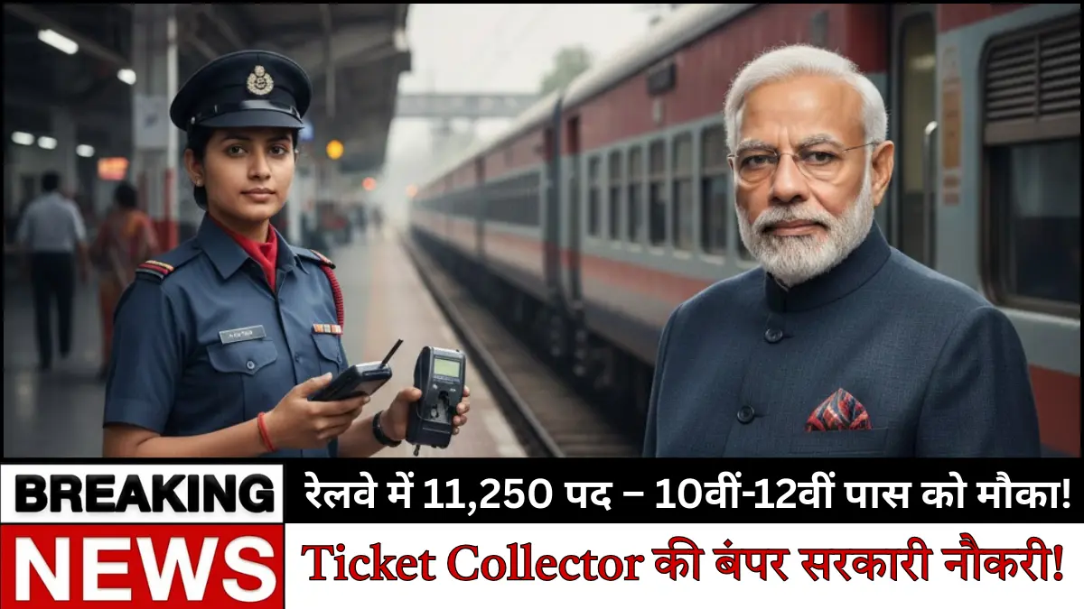 Railway Ticket Collector Bharti 2026:रेलवे में 11,250 पदों पर धमाकेदार भर्ती!