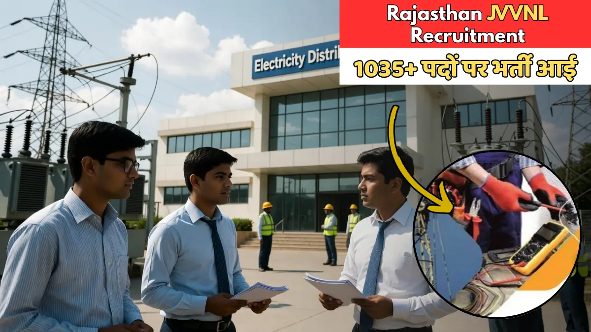 Rajasthan JVVNL Recruitment: 1035+ पदों पर भर्ती आई — Junior Engineer से Commercial Assistant तक सरकारी नौकरी का बड़ा मौका